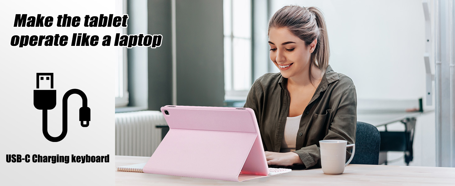 HD 10/10 Plus Keyboard case-Pink+-6