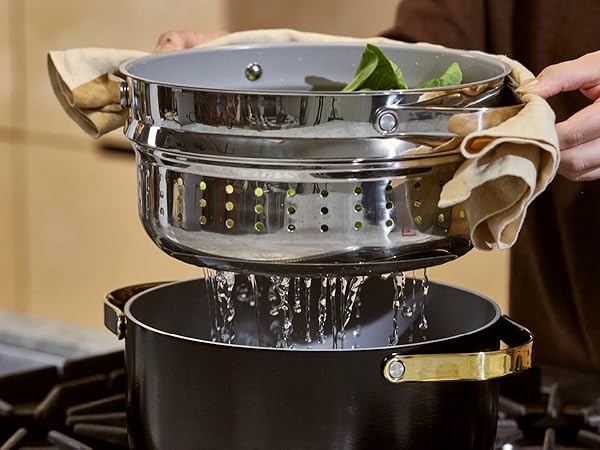 Steamer Draining Water 