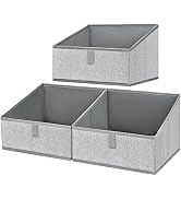 DIMJ Closet Storage Bins, Trapezoid Storage Baskets for Shelf, Fabric Bins and Baskets for Closet...