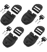 4 Sets Spa Hot Tub Cover Clips,Hot Tub Lid Lock Set Includes 4 Latches, 4 Slide Rails, 4 Keys, an...