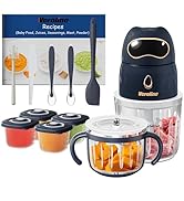 Veroline Baby Food Maker, 13-in-1 Baby Food Processor Set with 2 Glass Bowls (600ml+300ml), Baby ...