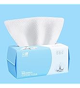 Cotton Facial Dry Wipes 100 Count, Deeply Cleansing Disposable Face Towel Wash Cloth, Multi-Purpo...