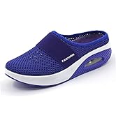 Diabetic Air-Cushion Slip-On Walking Shoes, Orthopedic Diabetic Slippers, with Arch-Support for W...