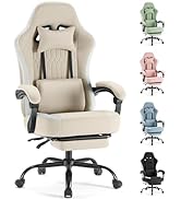Sweetcrispy Computer Gaming Chair - High Back Ergonomic Desk Chair with Footrest and Lumbar Suppo...