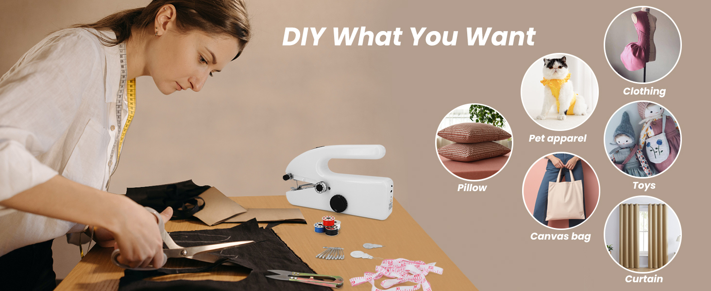 mini electric sewing machine maquina de coser portátil portable sewing machine hand held sewer