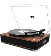 LP&amp;NO.1 Record Player Bluetooth Turntable with Built-in Speakers and USB Play&amp;Recording Belt-Driv...