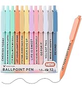 WY WENYUAN Funny Ballpoint Pens, Fine Point Smooth Writing Pens, Pastel Personalized Pretty Journ...