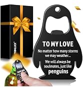 Valentines Day Penguin Gifts for Him Men, Penguin Beer Bottle Opener, To My Love Gifts for Him Hu...
