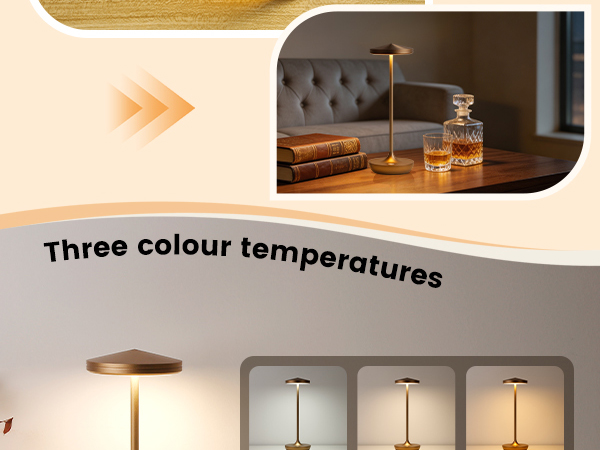 YIBEN LED Rechargeable portable Cordless Table Lamp