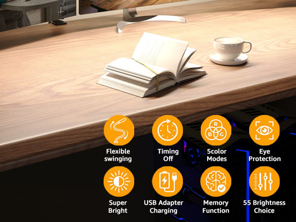 Upgrade LED Desk Lamp with Clamp