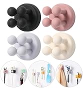 iBetterLife Good Grips Razor Holder - 4Pcs Silicone Toothbrush Holders for Shower Wall Mounted Se...