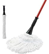 Eyliden Mop with 2 Reusable Heads, Easy Wringing Twist Mop, with 57.5 inch Long Handle, Wet Mops ...