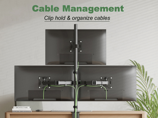 triple monitor mount