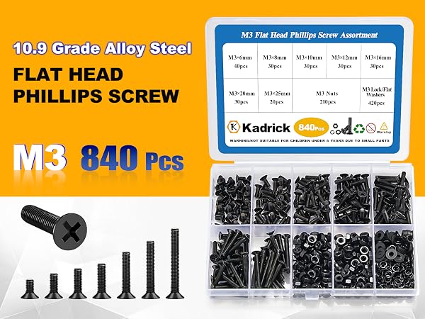 Kadrick M3 Screw Assortment 840