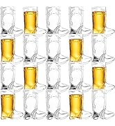 Cowboy Boot Shot Glasses - (Bulk Pack of 24) Mini Reusable and Disposable Clear Plastic Shot Glas...