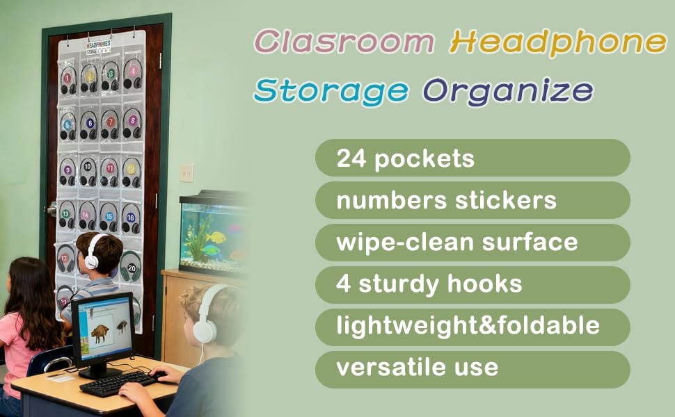 classroom headphone storage organize