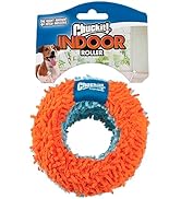 Chuckit Indoor Fetch Roller Dog Toy (7.5 Inch), Orange and Blue