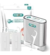 308 Count Dental Floss Picks with Floss Dispenser,Superlight Floss Picks Travel Case,Super Smooth...