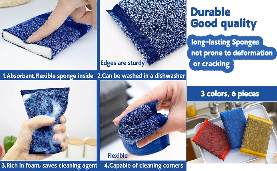 Steel Wool Scrubber Dish Sponges