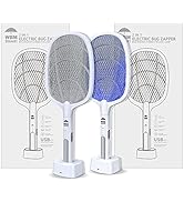 Natural Solution Bug Zapper, Electric Fly Swatter for Indoor and Outdoor - 2 PCS, White