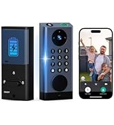 Anweller Smart Door Lock with Camera, WiFi Deadbolt with Video Doorbell, Fingerprint Biometric El...