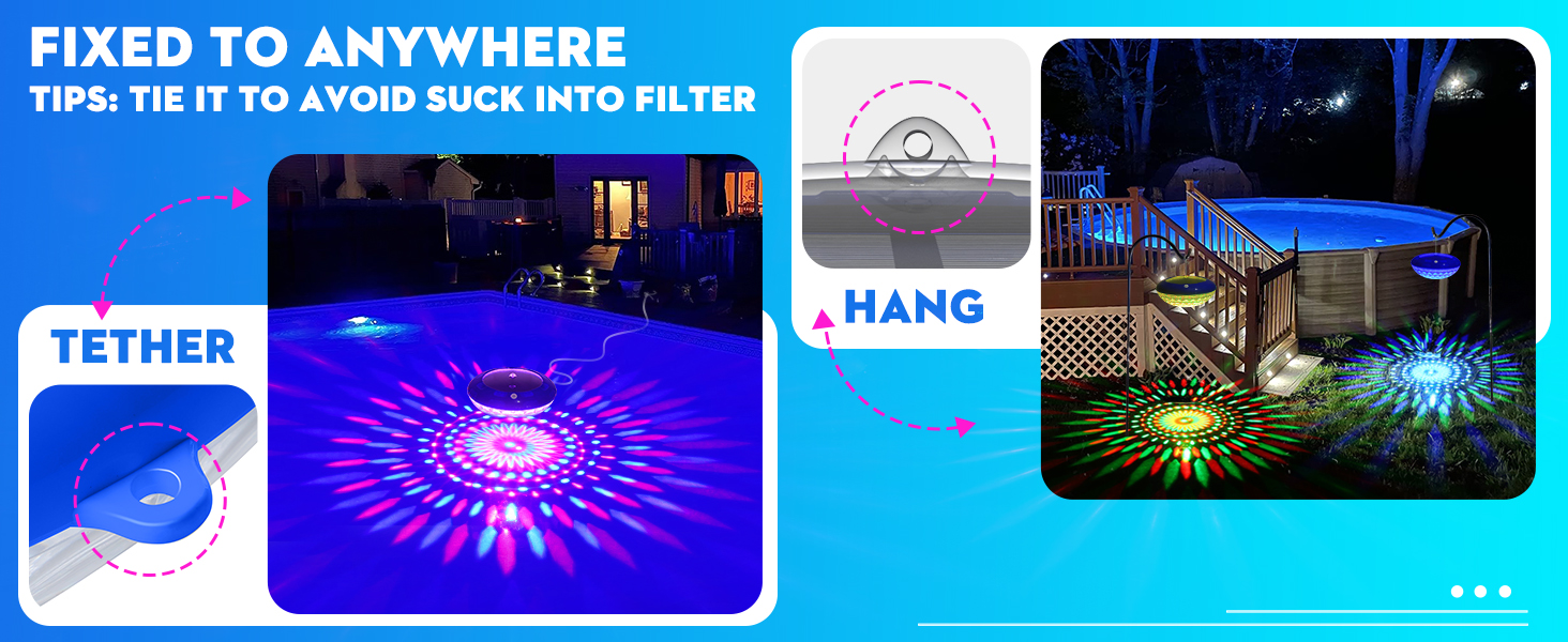floating pool lights solar powered