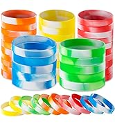 IDREAMBAND Rubber Bracelet Wristbands | 100 Silicone Bracelets for Women, Men &amp; Teens | Rubber Wr...