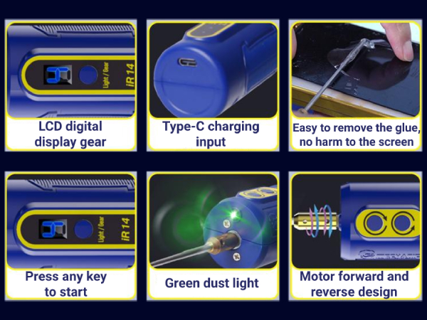 Mobile Phone LCD Screen Dry Glue Clean Machine