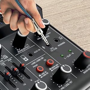 Professional Wireless DJ Audio Mixer - 4-Channel Bluetooth DJ Controller Sound Mixer - USB Audio