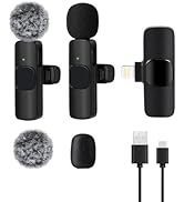 Zyerch ???????? Professional Wireless Lavalier Microphone for iPhone iPad, Wireless Microphone- 2...