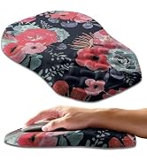 Armanza Ergonomic Slope Mouse Pad Wrist Support with Cross Massage Bulge,Integrated Memory Foam W...