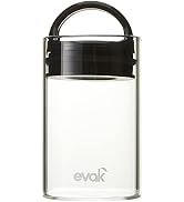 Prepara Evak Classic Airtight Glass Storage Canister, Mini (3.75” x 2.3”) – Borosilicate Glass Co...