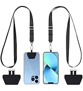 CACOE Phone Lanyard 2 Pcs Adjustable Neck Strap,4 Pcs Patches,Multifuctional Patch Polyester Phon...