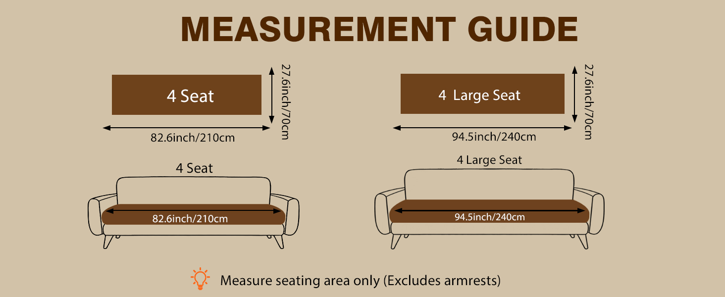 sofa cover size