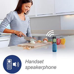 Handset speakerphone