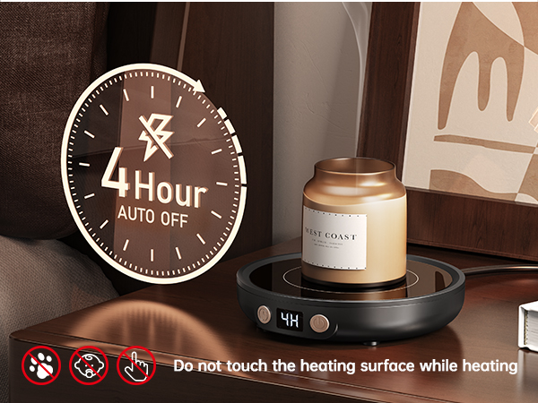 Coffee Cup Warmer for Desk with 3-Temp