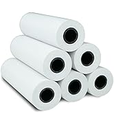 NYEAR A6 Thermal Paper 6 Rolls(110mm/4.3"width/7m long,F1.18") for portable printer,Quick-dry thi...