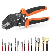 Noxtren 5-in-1 Wire Crimping Tool, AWG 28–16 Ratcheting Pin Crimper for Non-Insulated Open Barrel...
