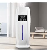 FOHERE 4.8Gal/18L Humidifier Large Room, Easy Top Fill Cool Mist Tower Humidifiers Quiet for Home...