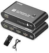 HDMI Switch 4 in 1 Out 4K 120Hz, 4K 144Hz, 8K 60Hz, HDMI 2.1 Switcher Compatible with PS4/5, Xbox...