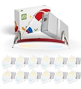 ASD 12 Pack Fire Rated Recessed Lights 6 Inch, 5 Colors 2700K/3000K/3500K/4000K/5000K, 1150 Lumen...