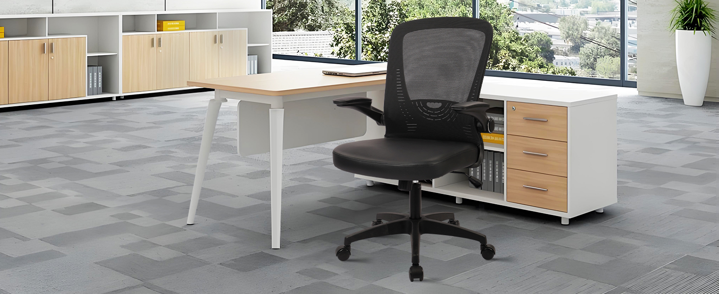 CLATINA Desk Chairs with Wheels, Ergonomic Rolling Mesh Office Chair