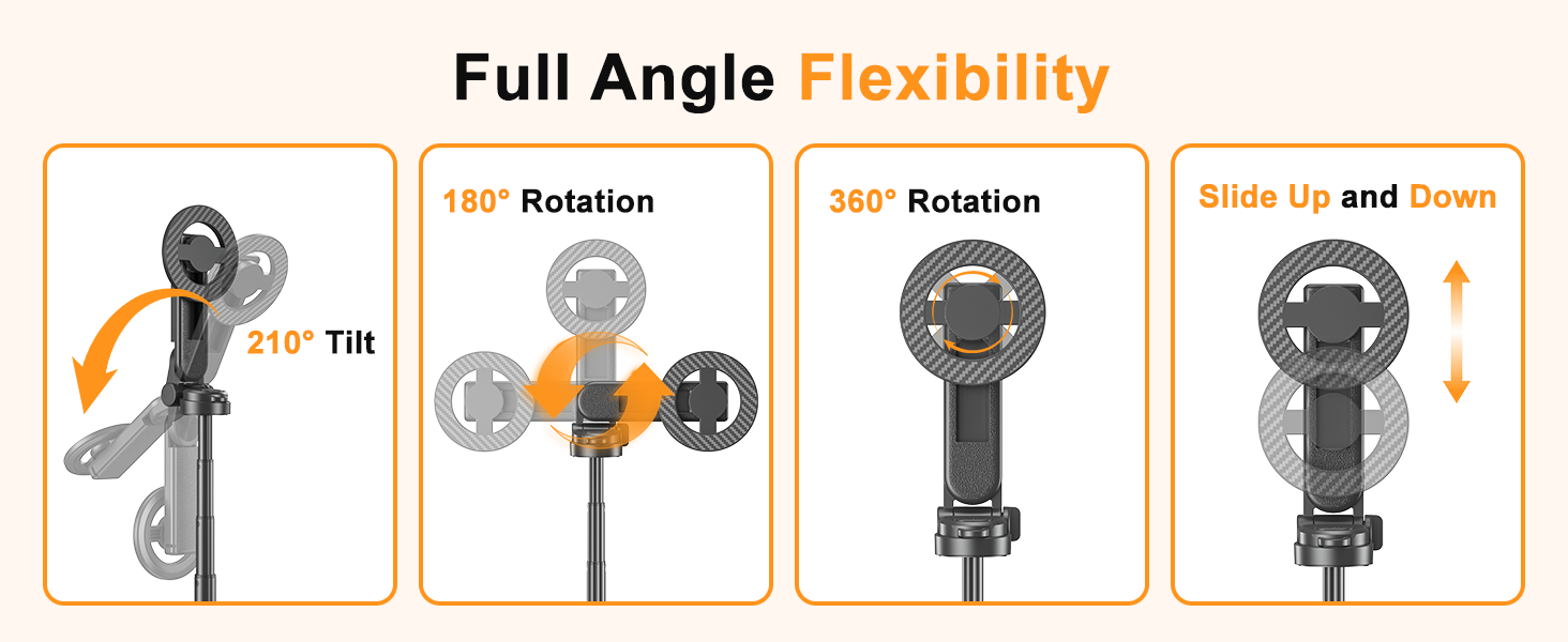 360° rotation selfie stick
