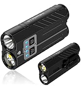 Banral 1Pack EDC Flat Flashlight Rechargeable, 3100 High Lumens USB C Small Powerful Flashlights,...