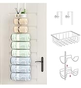 X-cosrack 9-Tier Towel Racks for Bathroom Adjustable Door Hooks Over The Door Towel Rack Towel Ra...