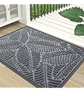 Colorxy Waterproof Doormat, Durable Natural Rubber Front Indoor Mat, Non Slip Low Profile Indoor ...