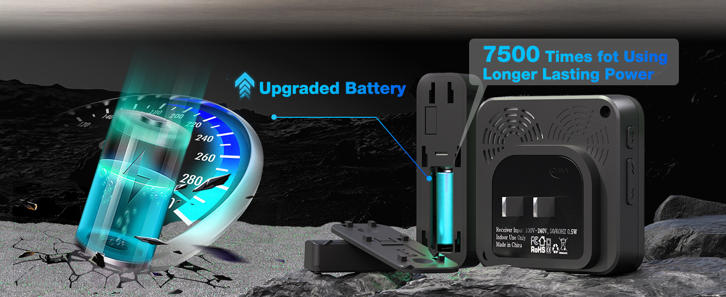 door sensor chime with upgraded battery