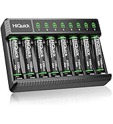 HiQuick Rechargeable AAA Batteries (8 Pack), 1.2V Ni-MH Low Self Discharge &amp; Pre-Charged 1100Mah ...