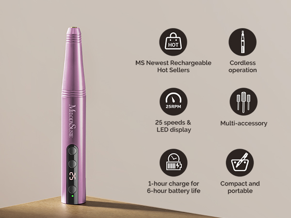 MelodySusie Cordless Electric Nail Drill