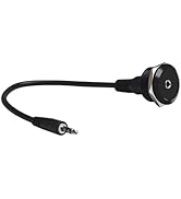 YiKaiEn 3.5mm TRS Stereo Panel Mount Adapter - Threaded Round Connector, Male to Female Short Cab...